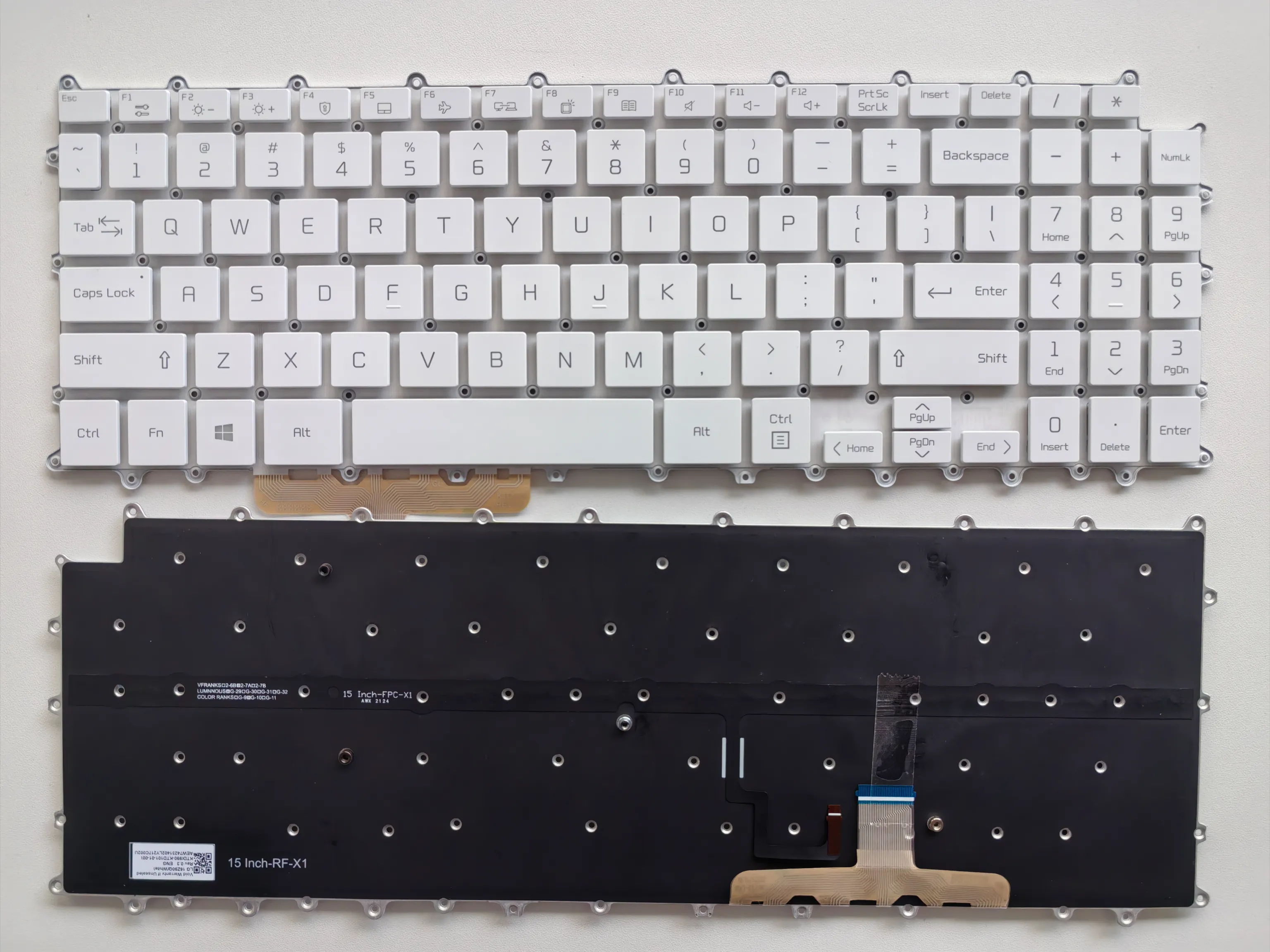 Picture of Laptop US keyboard forNew Replacement Keyboard Laptop For LG 16Z90Q WHITE Backlit US US Layout